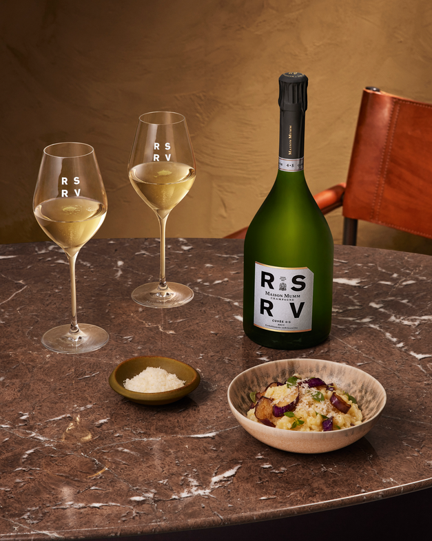 Pairing cuvée 4.5 champagne rsrv - risotto