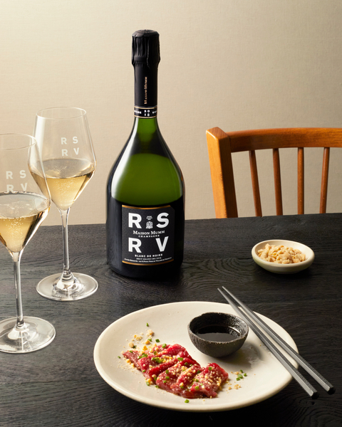 Marinated beef - pairing Blanc de Noirs 2018 champagne RSRV - dish